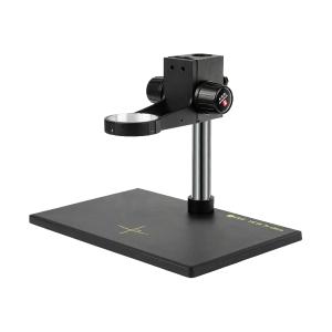 BASE ALLUMINIO CON SUPPORTO MESSA A FUOCO PER MICROSCOPIO YCS 71 ULTRA NERO