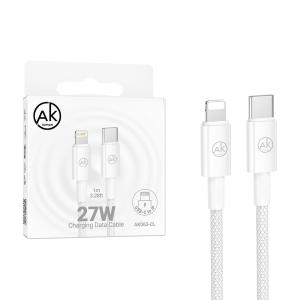 CAVO TYPE-C + LIGHTNING AURMARK AK063-CL 1M BIANCO - BLISTER RETAIL