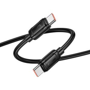 CAVO TYPE-C + TYPE-C HOCO X115 240W 5A 1M NERO - BLISTER RETAIL