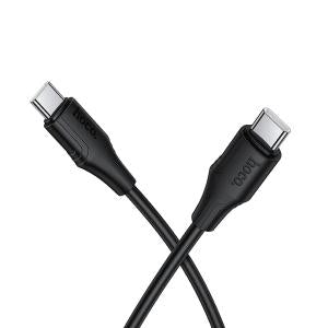 CAVO TYPE-C + TYPE-C HOCO X124 60W 3A 1M NERO - BLISTER RETAIL