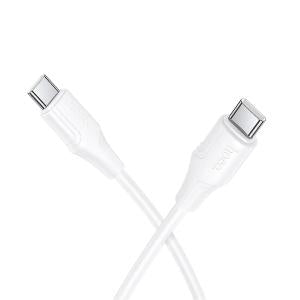 CAVO TYPE-C + TYPE-C HOCO X124 60W 3A 1M BIANCO - BLISTER RETAIL