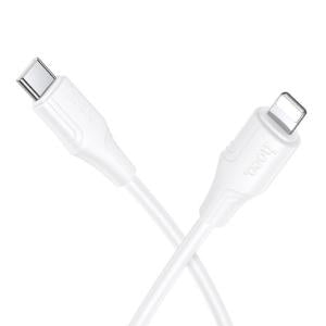 CAVO TYPE-C + LIGHTNING HOCO X124 27W 2.4A 1M BIANCO - BLISTER RETAIL