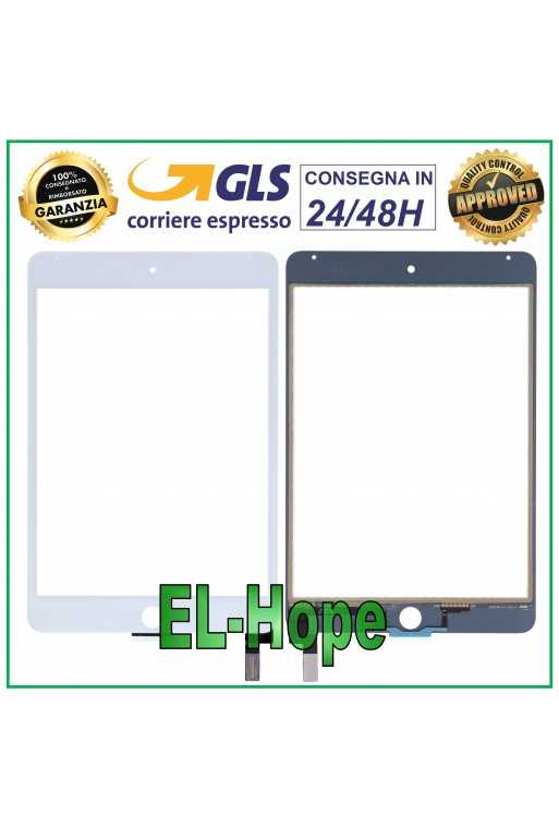 TOUCH SCREEN PER APPLE IPAD MINI 4 WIFI 3G A1538 A1550 VETRO BIANCO