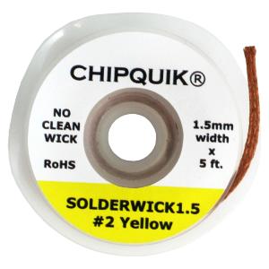 FILO INTRECCIATO DISSALDANTE IN RAME CHIPQUIK SOLDERWICK1.5 1.5mm 5ft NO-CLEAN