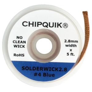 FILO INTRECCIATO DISSALDANTE IN RAME CHIPQUIK SOLDERWICK2.8 2.8mm 5ft NO-CLEAN