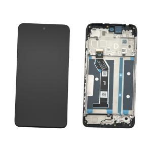 DISPLAY LCD PER MOTOROLA XT2623-2 MOTO G17 4G / XT2623-4 MOTO G17 POWER 4G NERO CON FRAME 5D68C32196 5D68C32093
