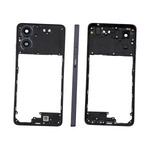 COVER CENTRALE PER MOTOROLA XT2421-8 MOTO G04S 4G NERO / CONCORD BLACK