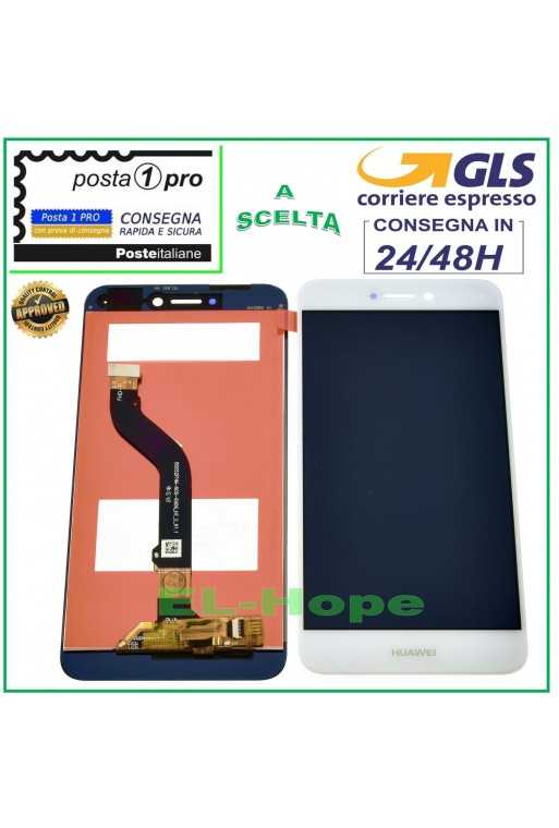 LCD DISPLAY PER HUAWEI HONOR 8 LITE PRA-AL00X TOUCH SCREEN VETRO BIANCO