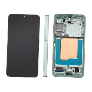 DISPLAY LCD PER SAMSUNG S931B S25 5G VERDE / MINT GREEN CON FRAME GH82-36329B (ASSEMBLED) - SERVICE PACK