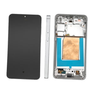 DISPLAY LCD PER SAMSUNG S731B S25 FE 5G BIANCO / ICYBLUE CON CORNICE GH82-38431B (ASSEMBLED) - SERVICE PACK