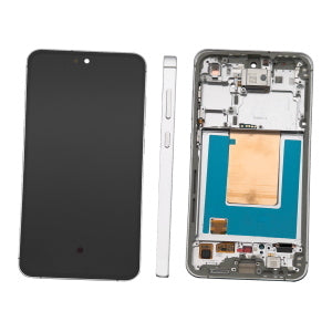 DISPLAY LCD PER SAMSUNG S721B S24 FE 5G BLU / GRIGIO / MINT / GIALLO CON FRAME GH82-35848B (ASSEMBLED) - SERVICE PACK