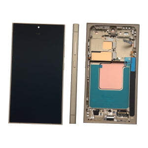 DISPLAY LCD PER SAMSUNG S928B S24 ULTRA 5G GIALLO / TITANIUM YELLOW CON FRAME GH82-33396C (ASSEMBLED) - SERVICE PACK