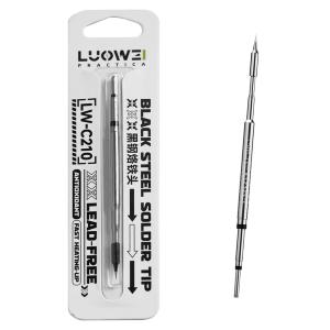 PUNTA PER STAZIONE SALDANTE LUOWEI LW-C210-I BLACK STEEL DIRITTA