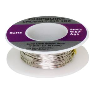 BOBINA STAGNO 0.381mm CHIPQUIK SMDSWLT.015 1OZ Sn42/Bi57/Ag1 FUSIONE 138&amp;