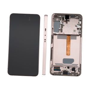 DISPLAY LCD PER SAMSUNG S906B S22 PLUS GOLD ROSA / PINK GOLD CON FRAME GH82-27500D GH82-27501D - SERVICE PACK