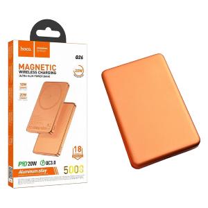 POWER BANK HOCO MAGNETIC Q26 5000mAh 20W PD + FQI ARANCIONE