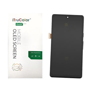 DISPLAY LCD PER GOOGLE PIXEL 7A GWKK3 GHL1X G0DZQ G82U8 NERO CON FRAME (OLED iTruColor) (S/S)