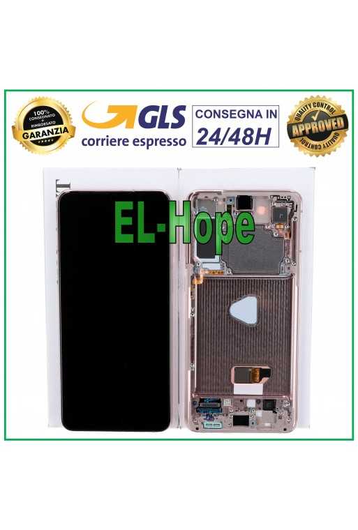 DISPLAY ORIGINALE RENEWED SAMSUNG S21 PLUS SM-G996 TOUCH FRAME VIOLA GH82-24555B