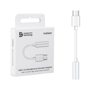 ADATTATORE TYPE-C + 3.5MM AUX MOBEEN GP-TGU023AEAWW BIANCO - BLISTER RETAIL