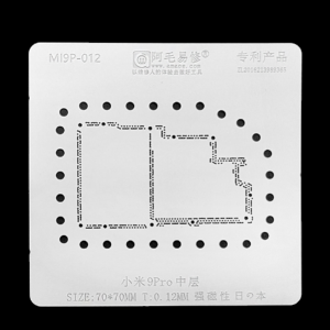 STENCIL PER REBALLING LAYER XIAOMI REDMI NOTE 9 PRO 0.12 MM AMAOE