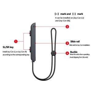 CINTURINO DA POLSO HAC-014 PER NINTENDO SWITCH HAC-001 JOYSTIC JOY-CON NERO (2PZ)