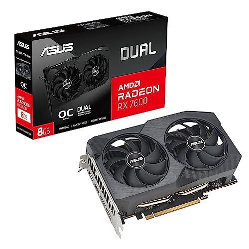 ASUS DUAL AMD Radeon RX 7600 V2 OC Edition Scheda Grafica