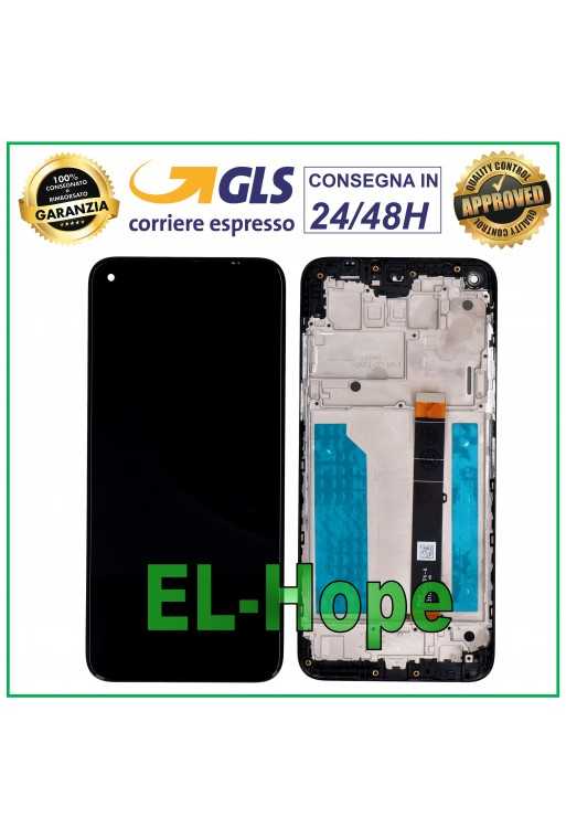 DISPLAY LCD + FRAME PER LG K61 LMQ630EAW LMQ630EMW TOUCH SCREEN VETRO SCHERMO
