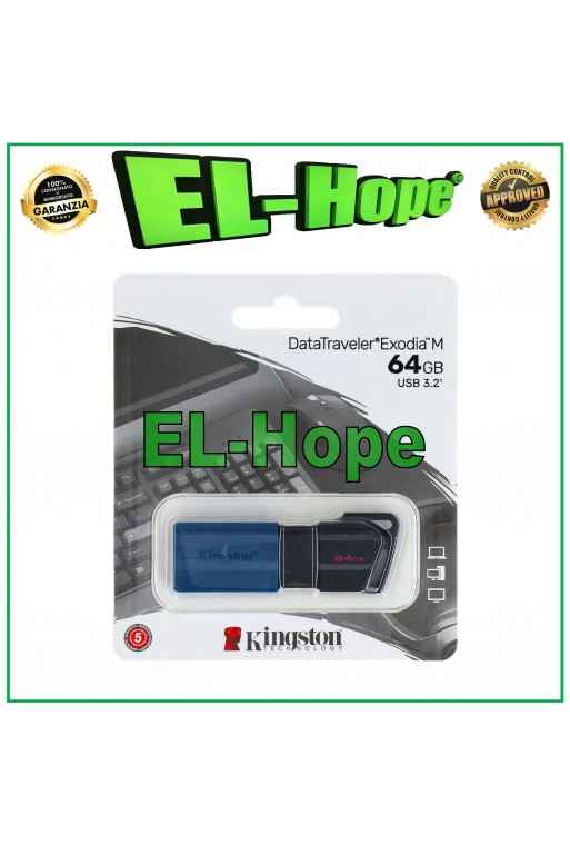 PEN DRIVE KINGSTON 64 GB PENDRIVE CHIAVETTA MEMORIA DTXM PENNA USB 3.2 ORIGINALE