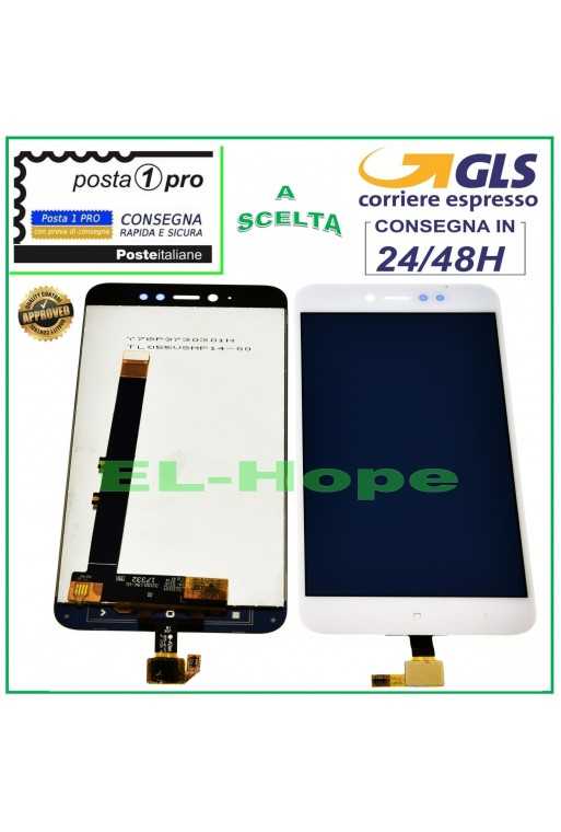 DISPLAY LCD PER XIAOMI REDMI NOTE 5A PRIME PRO TOUCH SCREEN SCHERMO VETRO BIANCO