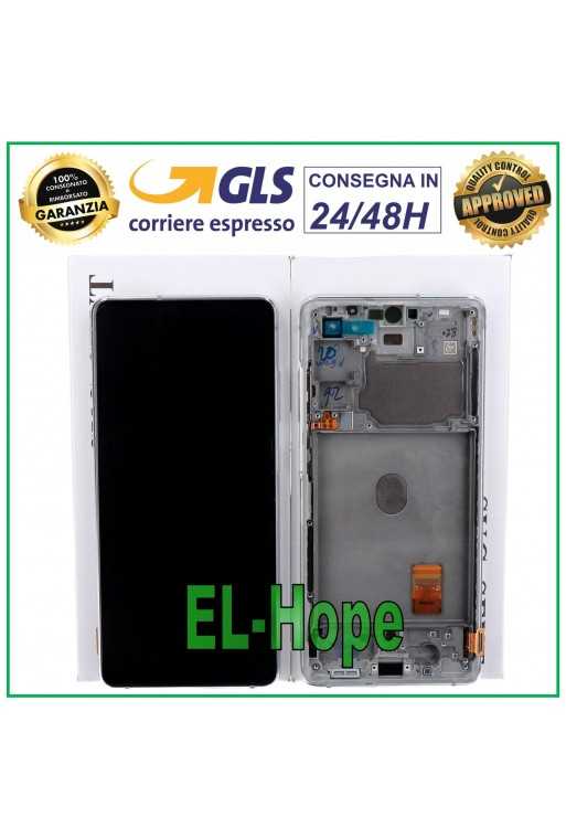 DISPLAY FRAME ORIGINALE SAMSUNG S20 FE SM-G781F TOUCH SCREEN BIANCO GH82-24220B