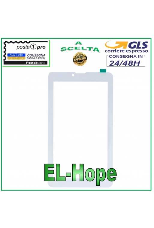 VETRO PER TOUCH SCREEN MAJESTIC TAB-627 GLASS ORIGINALE BIANCO