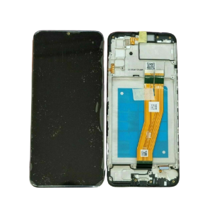 DISPLAY - LCD COMPATIBILE SAMSUNG GALAXY A02S 2020 NERO CON FRAME (SMALL GLASS) SM-A025/DS