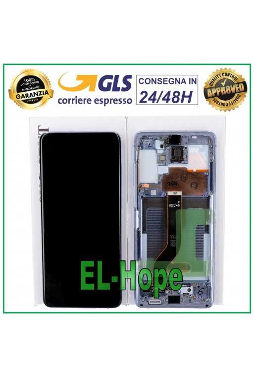 DISPLAY FRAME ORIGINALE SAMSUNG S20+ PLUS SM-G985 G986 TOUCH VIOLA GH82-22134K