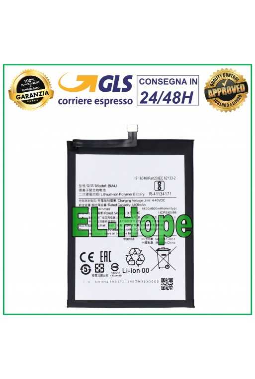 BATTERIA BM4J PER XIAOMI REDMI NOTE 8 PRO M1906G7G 4500 mAh PARI ORIGINALE