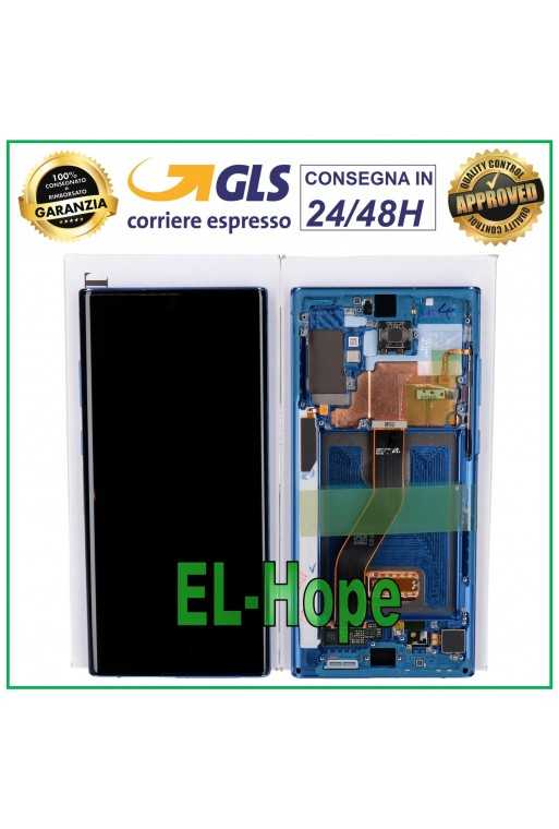DISPLAY ORIGINALE SAMSUNG NOTE 10 PLUS SM N975 N976 TOUCH SCREEN BLU GH82-20838D