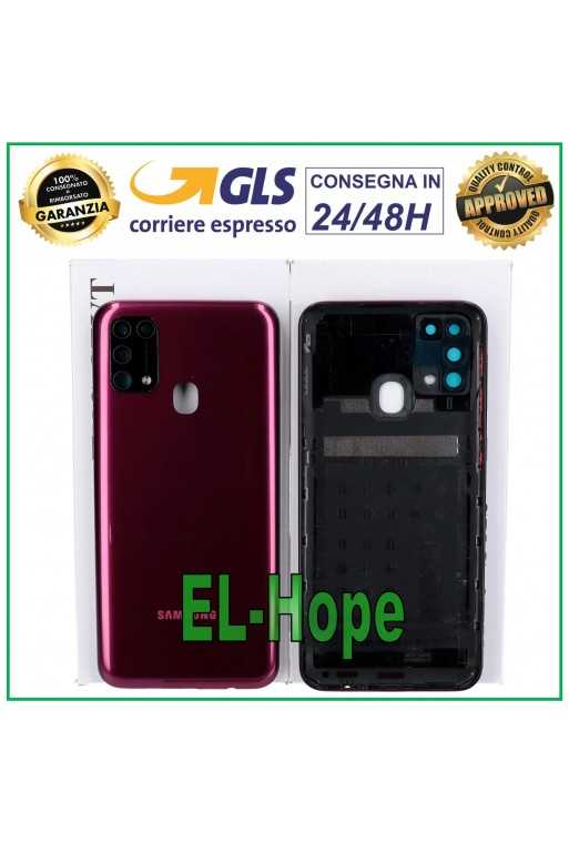 SCOCCA POSTERIORE ORIGINALE SAMSUNG GALAXY M31 SM-M315F BACK COVER VETRO ROSSO