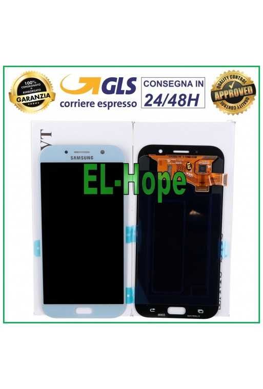 DISPLAY ORIGINALE SAMSUNG A7 2017 A720 SM-A720F DS TOUCH SCREEN BLU GH97-19723C