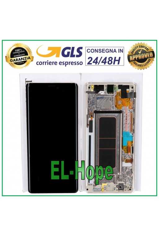 DISPLAY ORIGINALE SAMSUNG NOTE 8 SM N950 N950F TOUCH SCREEN ORO GOLD GH97-21066D
