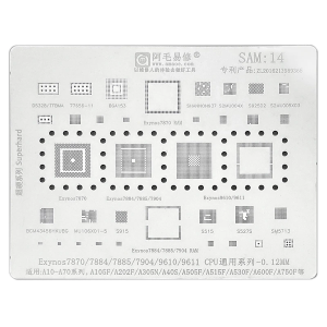 STENCIL PER REBALLING FULL IC SAMSUNG EXYNOS 7870 7884 7885 7904 9610 9611 SAM14 AMAOE