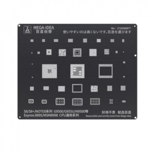 STENCIL PER REBALLING FULL IC - CPU SAMSUNG S8 - S8 PLUS - NOTE 8 / EXYNOS 8895 MSM8998 BZ17 MEGA-IDEA