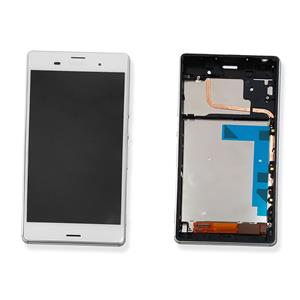 DISPLAY LCD PER SONY D6633 Z3 BIANCO CON FRAME DUAL SIM 1290-6075