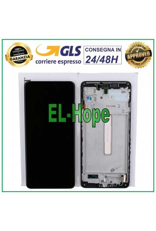 DISPLAY TOUCH ORIGINALE SAMSUNG M52S 2021 SM M526 M526B FRAME NERO GH82-27091A