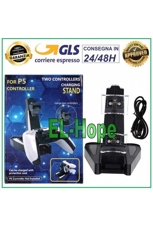 STAND DI CARICA VERTICALE SUPPORTO CONTROLLER JOYSTICK PER PLAYSTATION 5 PS5