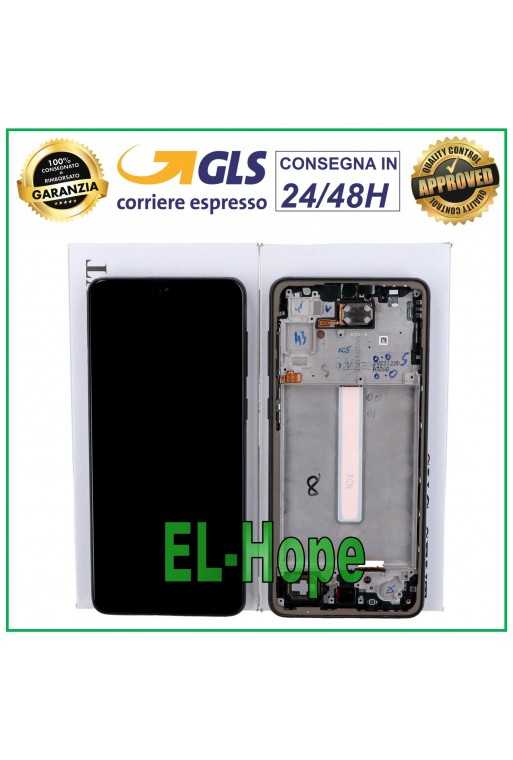 DISPLAY FRAME ORIGINALE SAMSUNG A33 2022 SM-A336F A336B TOUCH NERO GH82-28143A