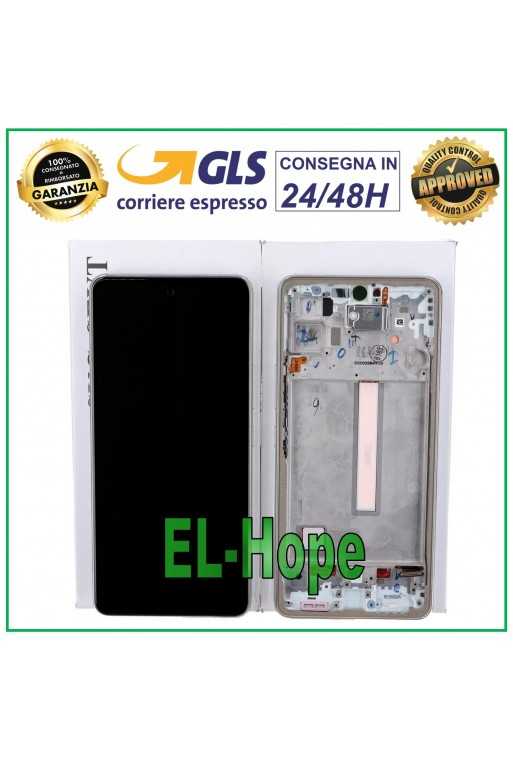 DISPLAY + FRAME ORIGINALE SAMSUNG A53 5G SM A536 A536B TOUCH BIANCO GH82-28025B