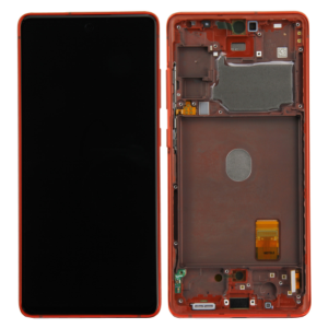 SM-G780 - SM-G781 - S20 FE 5G CLOUD RED ROSSO LCD DISPLAY CON FRAME SAMSUNG SERVICE PACK ORIGINALE
