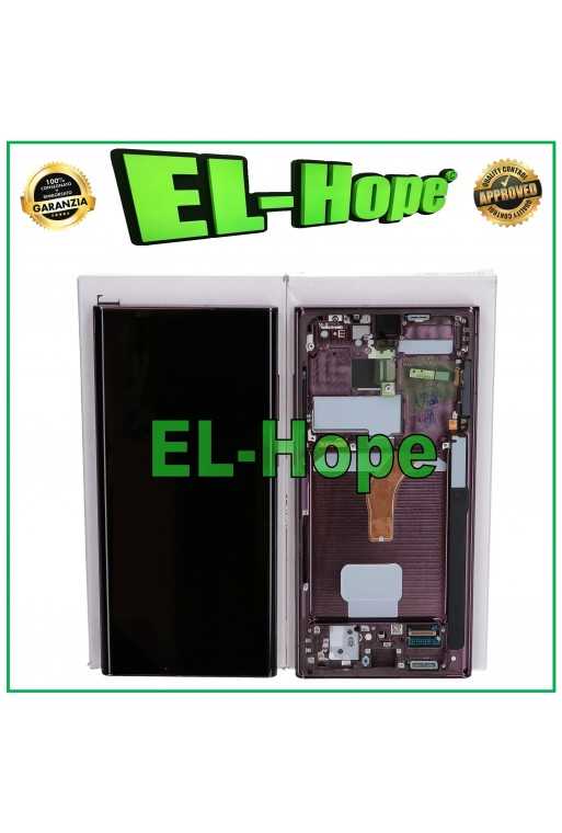 DISPLAY FRAME ORIGINALE SAMSUNG S22 ULTRA SM-S908 TOUCH BURGUNDY GH82-27488B