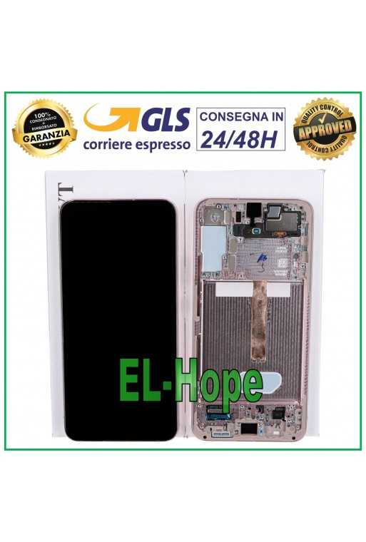 DISPLAY ORIGINALE SAMSUNG S22+ PLUS SM-S906 TOUCH PINK ROSA GOLD GH82-27500D