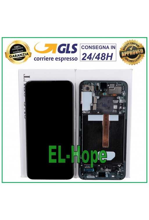 DISPLAY FRAME ORIGINALE RENEWED SAMSUNG S22+ PLUS SM-S906 TOUCH NERO GH82-27500A