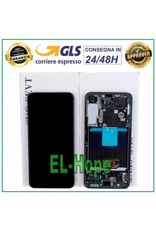 DISPLAY FRAME ORIGINALE SAMSUNG GALAXY S22 SM-S901 TOUCH SCREEN NERO GH82-27521A